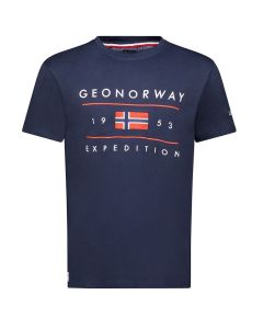 GEOGRAPHICAL NORWAY Majica kratak rukav jezolo db navy men 254 M - SY9740H-GNM
