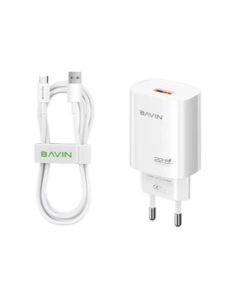 Bavin punjač 22.5w Usb A + kabl Type C bela - PC995Y