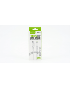Bavin kabl 30W Type C na Type Lightning 1m bela - CB412