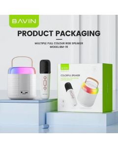 Bavin mini karaoke zvučnik sa  mikrofonom bela - BM-19 bela