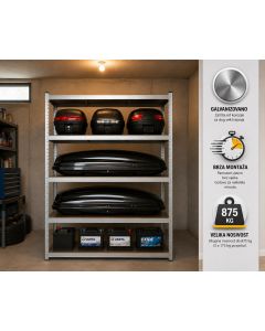eHomeStorage Garažna metalna polica 180x100x50cm 5 nivoa