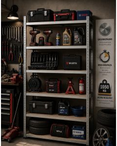eHomeStorage Garažna metalna polica 200x100x50cm 6 nivoa