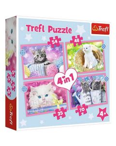 TREFL Puzzle Fun Cars - 4in1 (35, 48, 54, 70 delova) - T34396