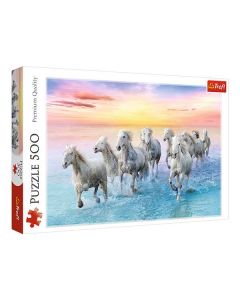 TREFL Puzzle Beli konji u galopu - 500 delova