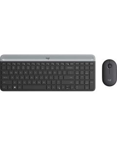 LOGITECH Bežična tastatura i miš MK470 Slim YU, tamno sivi