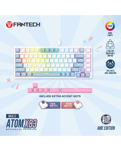 FANTECH Gejmerska mehanicka tastatura MK612 Atom X83 Space edition Rosie switch