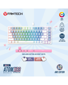 FANTECH Gejmerska mehanicka tastatura MK612 Atom X83 Plava Rosie switch