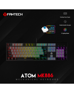 Tastatura Mehanicka Gaming Fantech MK886 RGB Atom siva (Blue switch) - 210650