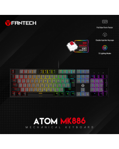Tastatura mehanička Gaming Fantech MK886 RGB Atom siva (Red switch) - 210651