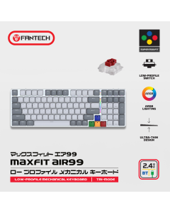 Tastatura Mehanicka Gaming Fantech MK916 RGB Maxfit AIR99 Wireless grey (red switch) - 218382