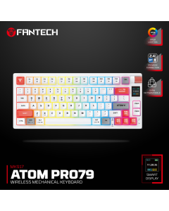 Tastatura mehanička Gaming Fantech MK917 RGB Atom PRO79 Wireless bela (Blue switch) - 220816