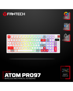 Tastatura mehanička Gaming Fantech MK918 RGB Atom PRO97 Wireless bela (Blue switch) - 220820
