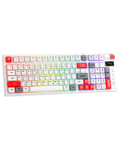 Tastatura mehanička Gaming Fantech MK918 RGB Atom PRO97 Wireless Mercury bela (Red switch) - G220821