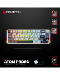 Tastatura mehanička Gaming Fantech MK919 Atom PRO66 siva (Blue switch) - 221129