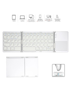 Tastatura Wireless sa touchpadom rasklopiva bela - 220371