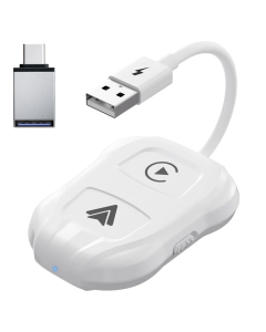 TechAdro Carplay Wireless Adapter za auto IOS 2 u 1 USB, Type C beli - 214911
