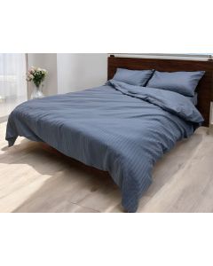 VIKTORIJA Posteljina Saten pruga Teget boja 200x220cm 100% pamuk - VLK000273-tegetboja