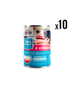 FRENDI Vlažna hrana za pse Teletina 400g 10/1