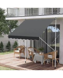 MULTIGARDEN Tenda za terasu i balkon sa podešavanjem visine, siva - AW-016 GREY