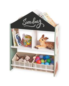 KINDER HOME Ormar za igračke i knjige,Crna tabla za pisanje - TF-6806