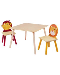 KINDER HOME Dečiji drveni sto sa 2 stolice šareni - TF3868-2