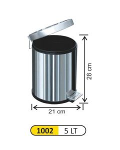 ARIMETAL Kanta za otpatke s papučicom Inox 5L - TK-1002