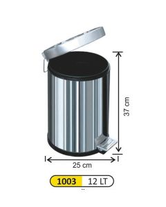 ARIMETAL Kanta za otpatke s papučicom Inox 12L - TK-1003
