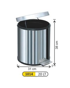 ARIMETAL Kanta za otpatke s papučicom Inox 20L - TK-1014