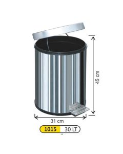 ARIMETAL Kanta za otpatke s papučicom Inox 30L - TK-1015