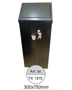 ARIMETAL Kanta za otpatke sa klik-klak poklopcem TK-1315, crna mat - TK-1315