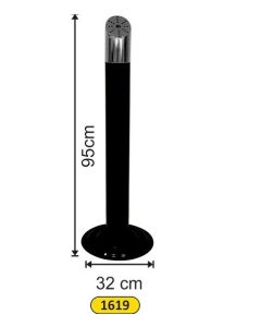 ARIMETAL Samostojeća spoljna pepeljara TK-1619, crna - TK-1619
