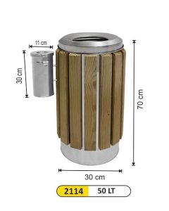 ARIMETAL Spoljna kanta za otpatke sa pepeljarom sa strane TK-2114 - TK-2114