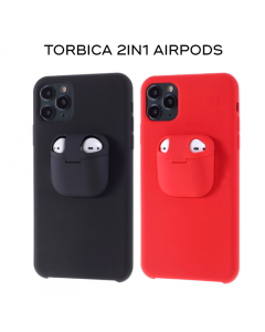 Torbica 2in1 airpods za iPhone XS Max crvena - 75448
