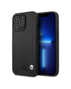 Maska za iPhone 13 Pro Max 6.7 BMW Hc Leather Deboss crna (BMHCP13XRCDPK) - 205690