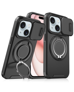 Torbica CamShield Ring stand za iPhone 15 6.1 crna - 215821-1