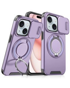 Torbica CamShield Ring stand za iPhone 15 6.1 ljubicasta - 215822-1