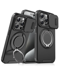 Torbica CamShield Ring stand za iPhone 15 Pro Max 6.7 crna - 215825-1