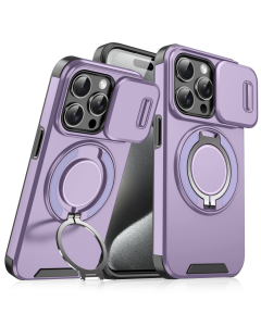 Torbica CamShield Ring stand za iPhone 15 Pro Max 6.7 ljubicasta - 215826