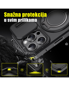 Maska za Samsung Galaxy A26 5G CamShield Ring stand plava - 221484