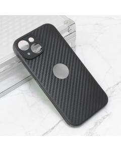 Torbica Carbon fiber za iPhone 15 6.1 crna (sa otvorom za logo) - 213049
