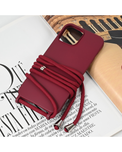 Maska za iPhone 13 Pro Max 6.7 Crossbody bordo - 221731