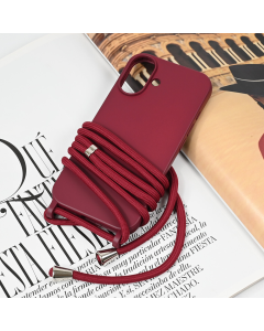 Maska za iPhone 16 6.1 Crossbody bordo - 221743