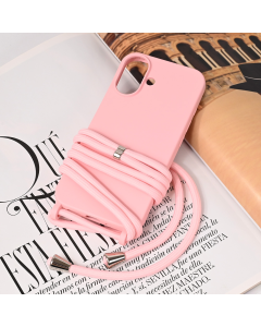 Maska za iPhone 16 6.1 Crossbody roze - 221748