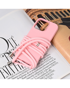 Maska za iPhone 16 Pro 6.3 Crossbody roze - 221754