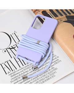 Maska za Samsung Galaxy S25 Crossbody ljubičasta - 221775