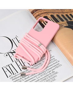 Maska za Samsung Galaxy S25 Crossbody roze - 221778