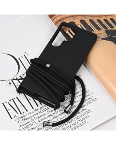 Maska za Samsung Galaxy S25 Ultra Crossbody crna - 221780