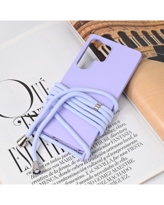 Maska za Samsung Galaxy S25 Ultra Crossbody ljubičasta - 221781