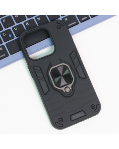 Torbica Cube Ring za iPhone 15 Pro 6.1 crna - 210030