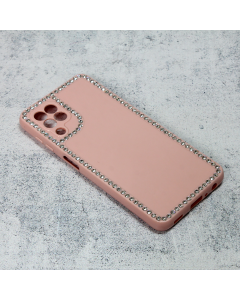 Maska za Samsung Galaxy A22 4G Frame Cirkon roze - 96851